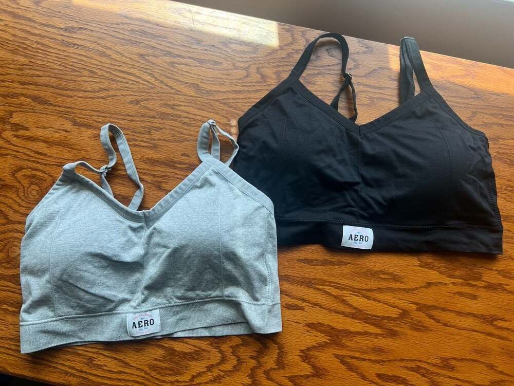 Aeropostale Womens Adjustable Strap Bralette, 1X, 2-Pack
